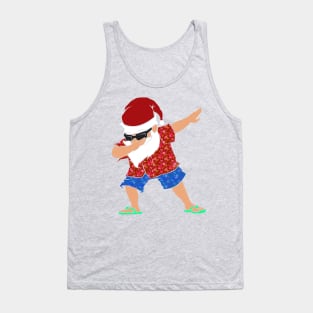 'Dabbing Santa in Hawaiian' Hilarous Santa Gift Tank Top